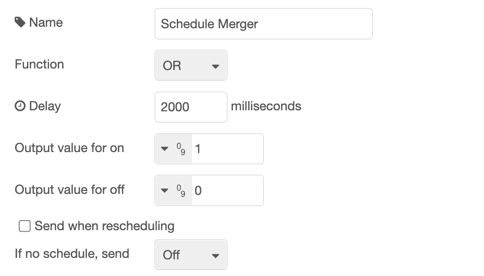 Schedule Merger Config